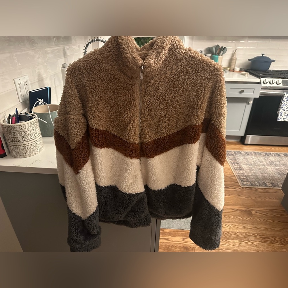 Multi-colored warm jacket